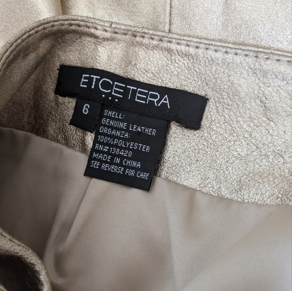 Y2K Gold Leather Perforated Faux Wrap - Picture 10 of 10